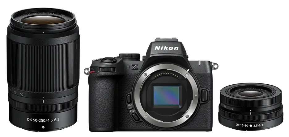 Koop de Z50II + 16-50mm VR + 50-250mm VR-kit. Vergroot je